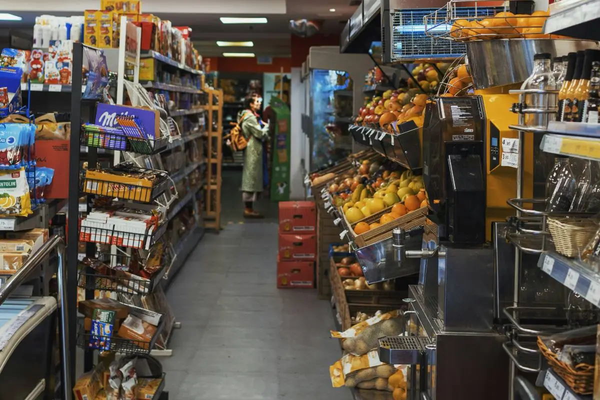 A neighborhood grocery aisle